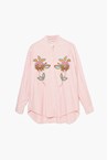 STRIPED FLORAL SHIRT - red stripe